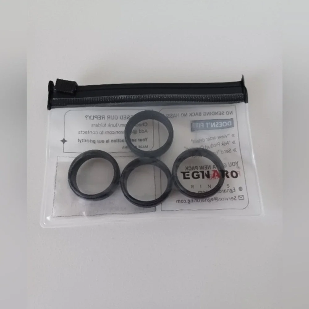 Four Men's Silicone Black Rubber‎ Wedding Rings Accessories Jewelry